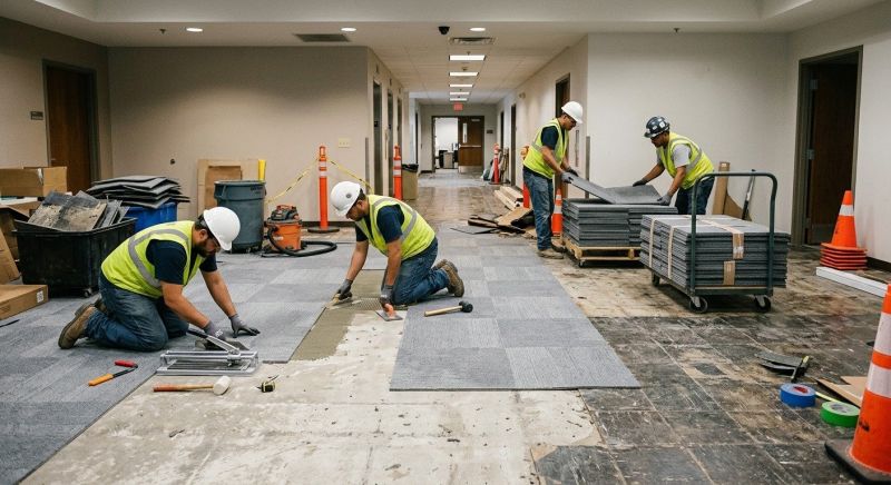 Our team working on Flooring Service projects in Rome, GA